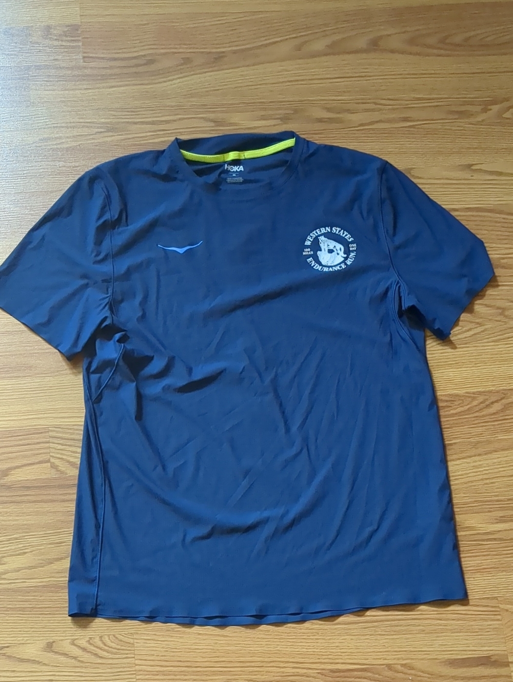 HOKA Western States 100 Performance Tech Running Tee Shirt Womens M